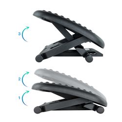 TooQ Reposapeus Ajustable en Alçada i Inclinació, Negre