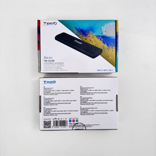 TooQ Shura Caixa externa per a unitat d'estat sòlid (SSD) Negre M.2