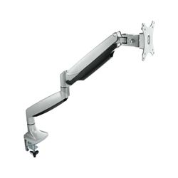 TooQ Suport de Taula Giratori i Inclinable per a Pantalla (Monitor / TV Plasma / LCD / LED) 13” – 32”, d'Un Braç, Plata