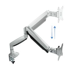 TooQ Suport de Taula Giratori i Inclinable per a Pantalla (Monitor / TV Plasma / LCD / LED) 13” – 32”, d'Un Braç, Plata