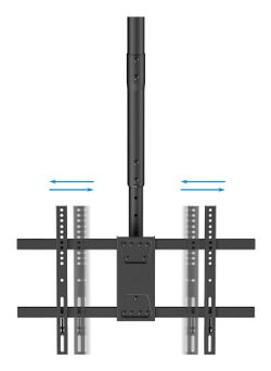 TooQ Soporte de Techo para 2 Pantallas 43"-86", Negro