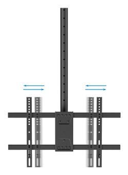 TooQ Soporte de Techo para 2 Pantallas 43"-86", Negro