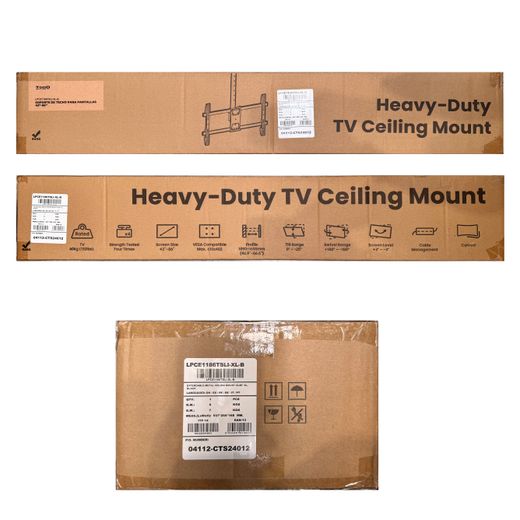 TooQ Soporte de Techo para Pantallas 43"-86", Negro