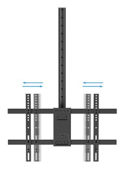 TooQ Soporte de Techo para Pantallas 43"-86", Negro