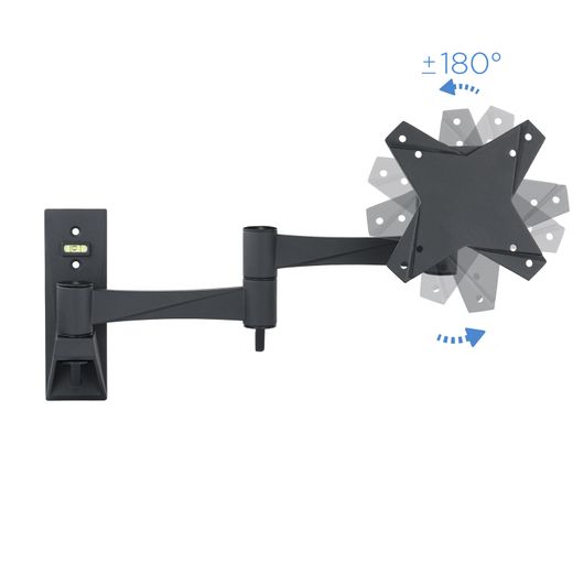 TooQ SUPORT GIRATORI I INCLINABLE PER MONITOR / TV LCD, PLASMA I LED (3 PIVOTS) DE 10-23, NEGRE