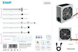 TooQ TQAPOLO-500SP unitat de font d'alimentació 500 W 20+4 pin ATX ATX Plata
