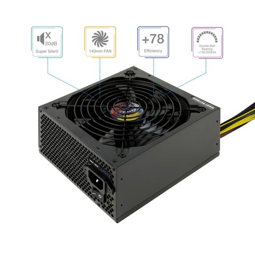 TooQ TQAPOLO-700SP unitat de font d'alimentació 700 W 20+4 pin ATX ATX Negre
