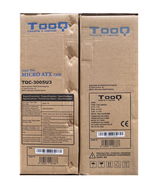 TooQ TQC-3005U3 carcasa de ordenador Escritorio Negro 500 W