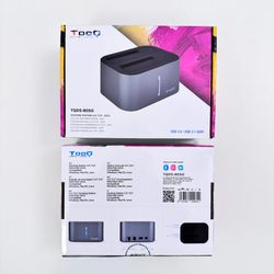 TooQ TQDS-805G base de connexió per a disc dur USB 3.2 Gen 1 (3.1 Gen 1) Type-B Alumini