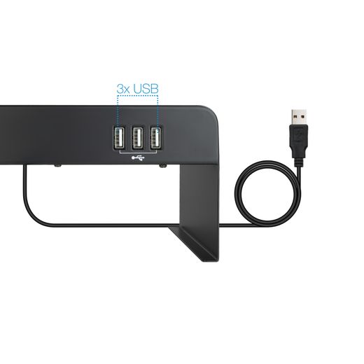 TooQ TQMR0124 soporte para monitor Escritorio Negro