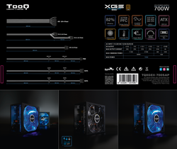 TooQ TQXGEII-700SAP unidad de fuente de alimentación 700 W 20+4 pin ATX ATX Negro