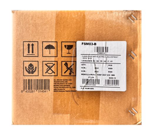 TooQ UROS Suport de sòl amb rodes amb regulació elèctrica d'alçada i inclinació