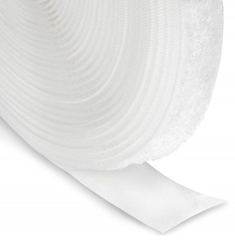 Cremallera Textil Adhesiva Velcro Blanca 20 mm X 10 M. Velcro adhesivo de doble  cara . La Superpapelería