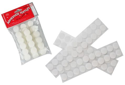 Velcro adhesivos textiles: 60 redondos
