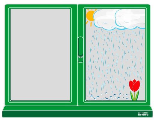 Ventanas espejo: 4 estaciones Primavera, Verano, Otoño y Invierno